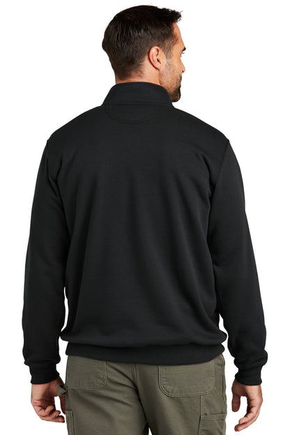 Custom Embroidered Carhartt Midweight 1/4-Zip Mock Neck Sweatshirt CT105294,Black