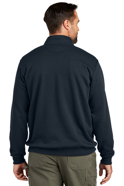 Custom Embroidered Carhartt Midweight 1/4-Zip Mock Neck Sweatshirt CT105294,New Navy
