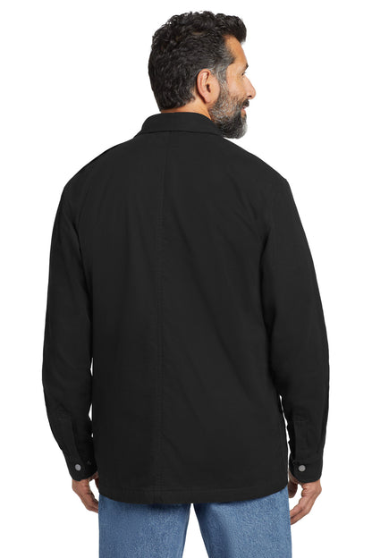Custom Embroidered Carhartt Rugged Flex Fleece-Lined Shirt Jac CT105532,Black