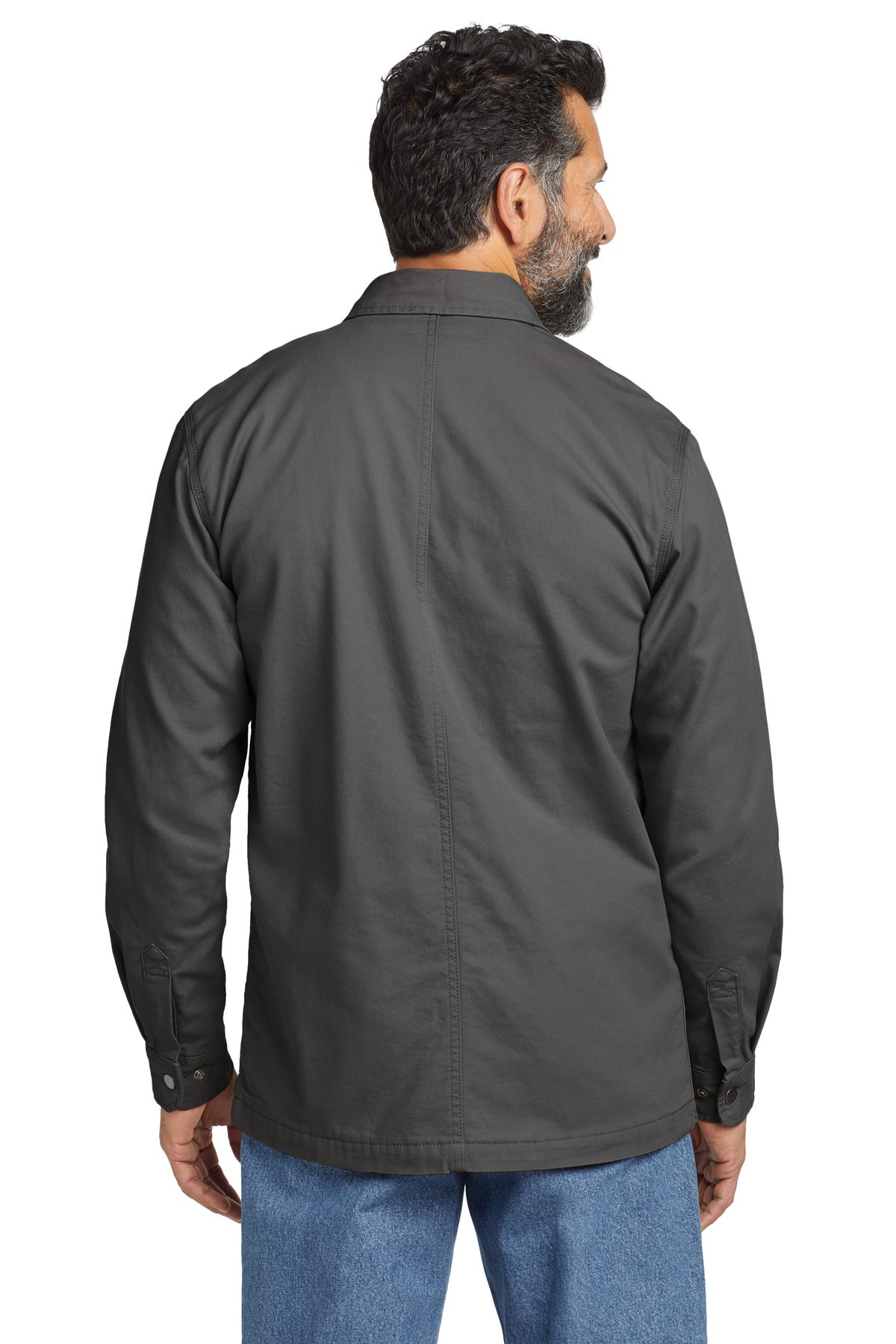 Custom Embroidered Carhartt Rugged Flex Fleece-Lined Shirt Jac CT105532,Shadow Grey