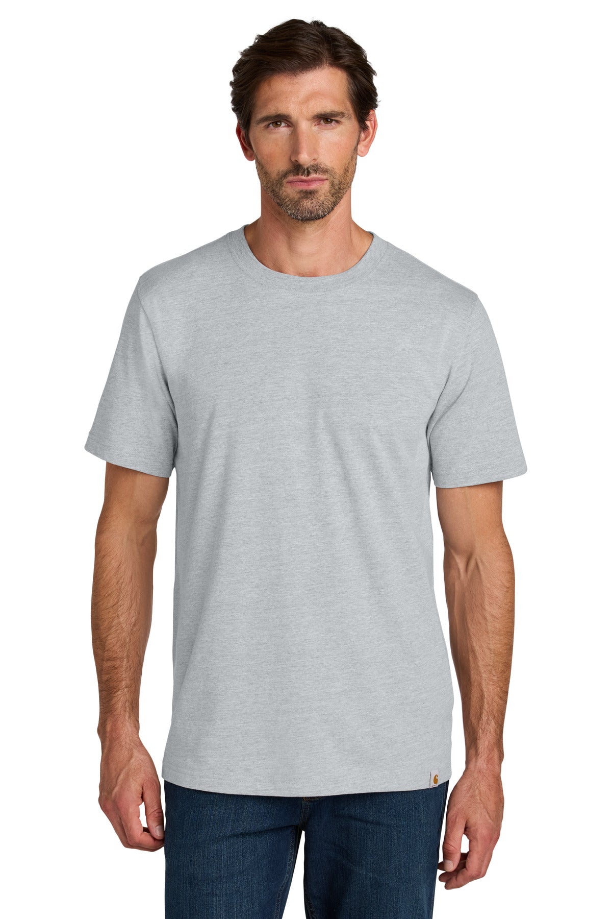 Custom Embroidered Carhartt T-Shirts  in Heather Grey