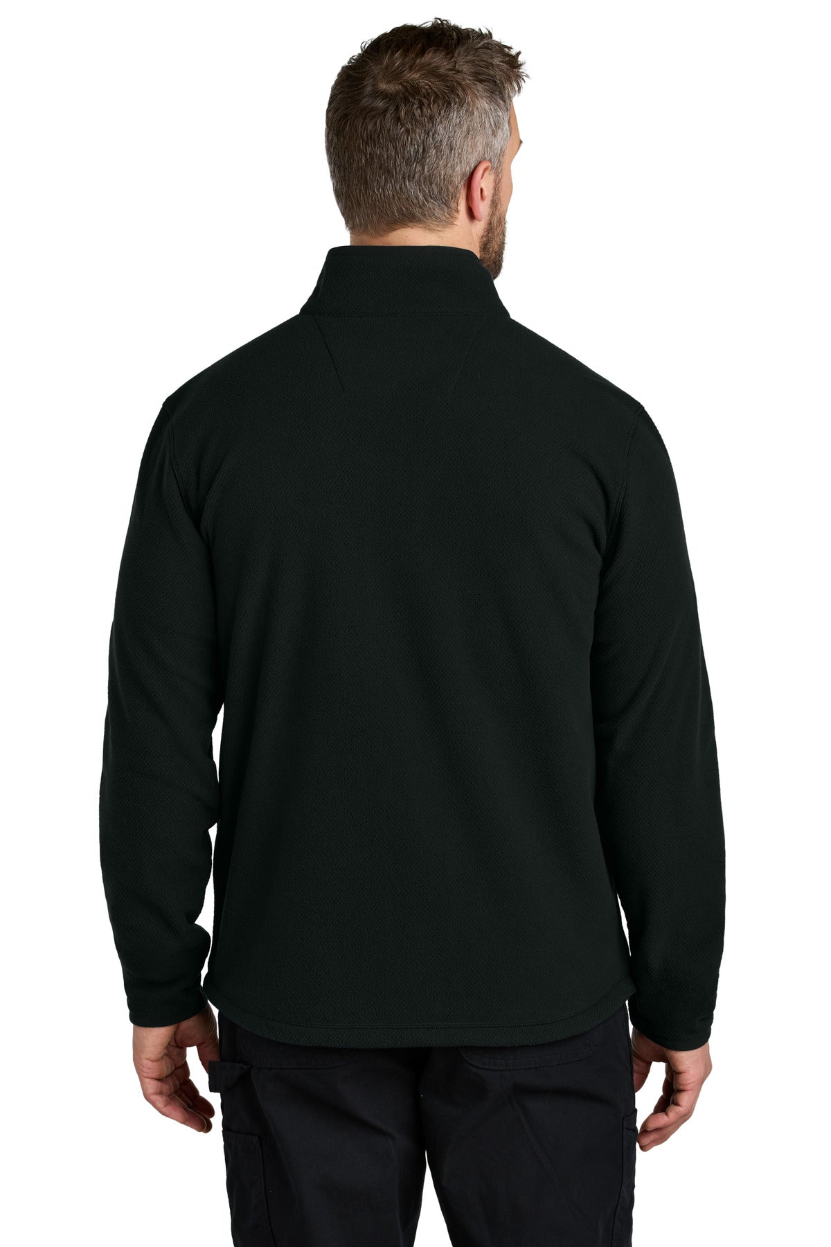 Custom Embroidered Carhartt Textured Full-Zip Fleece Jacket CT106416,Black