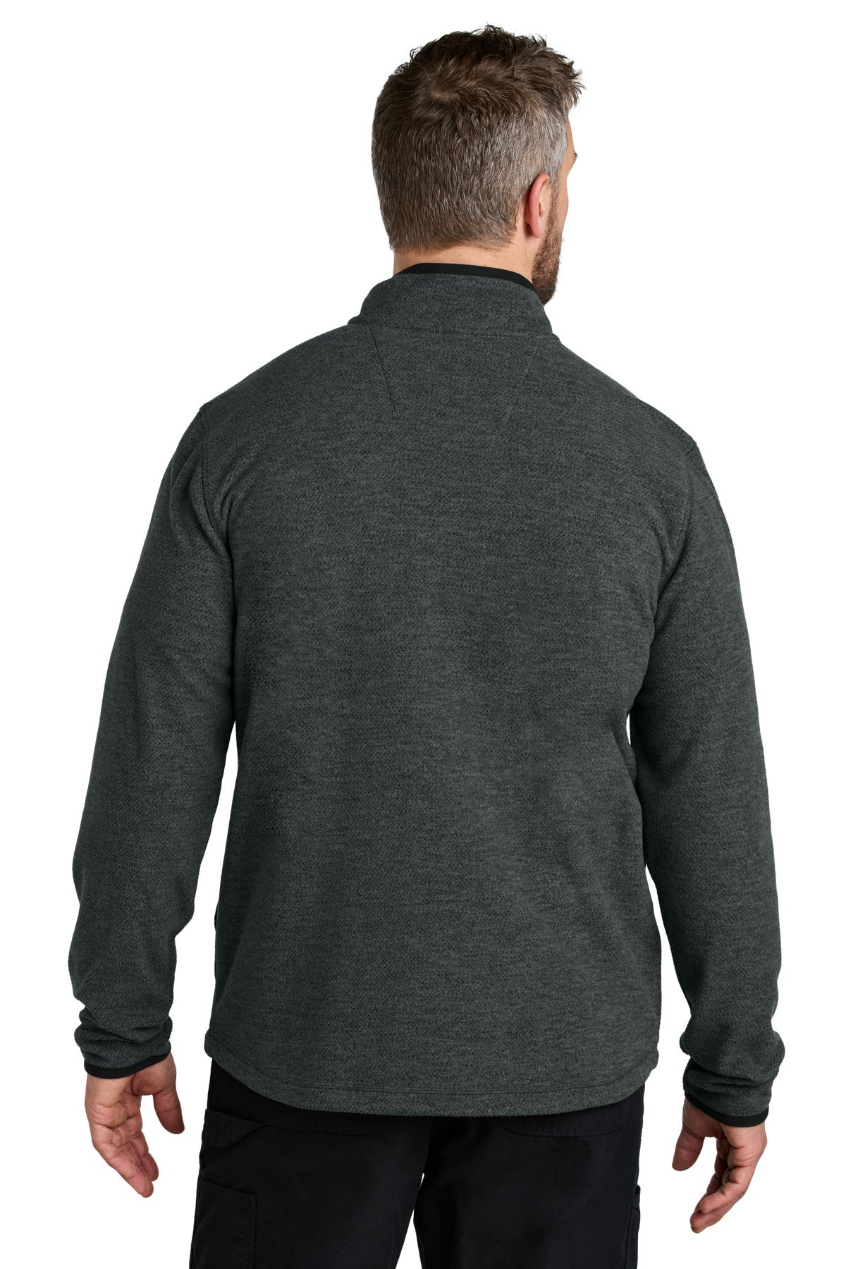 Custom Embroidered Carhartt Textured Full-Zip Fleece Jacket CT106416,Carbon Heather
