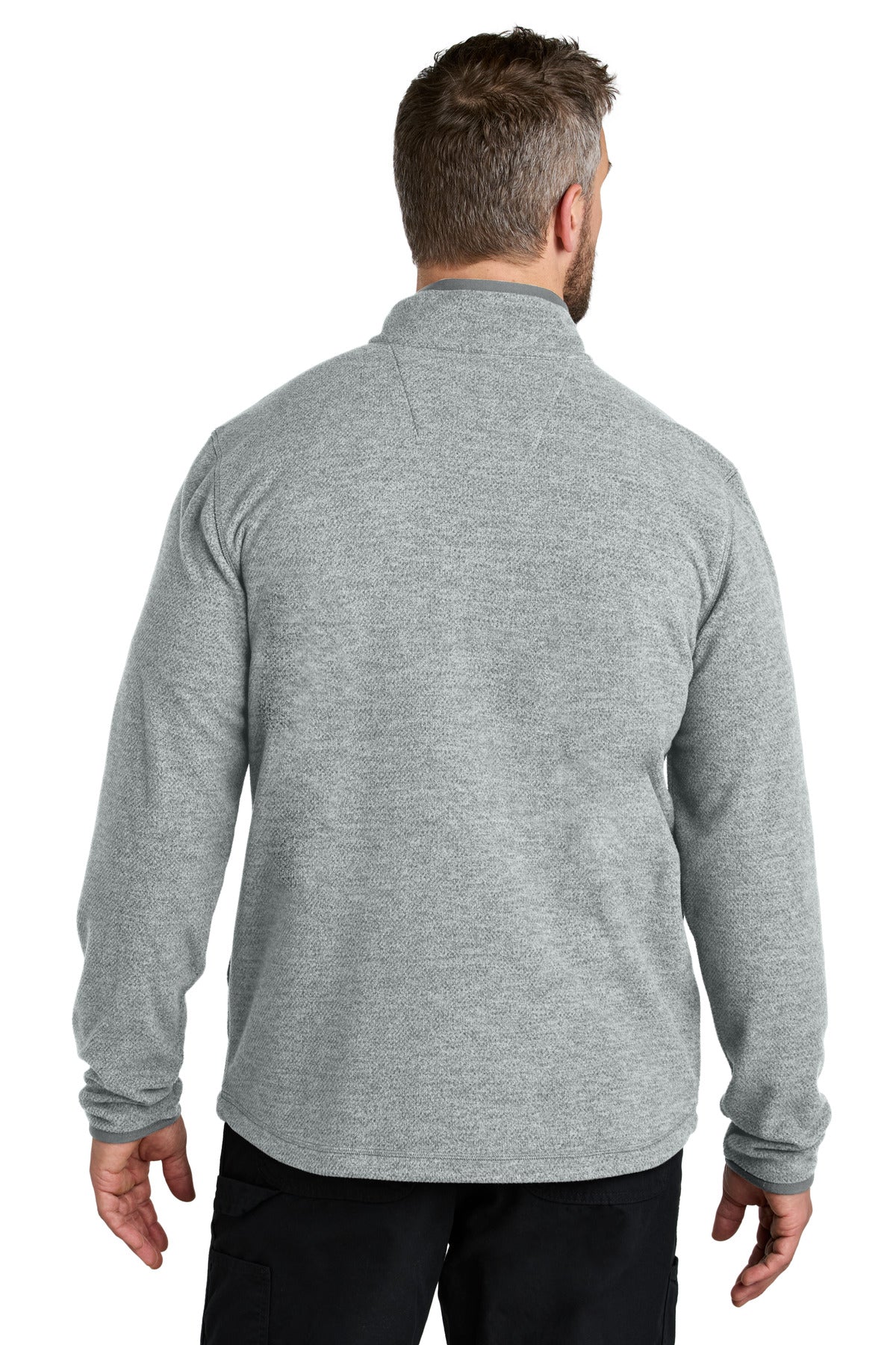 Custom Embroidered Carhartt Textured Full-Zip Fleece Jacket CT106416,Heather Grey