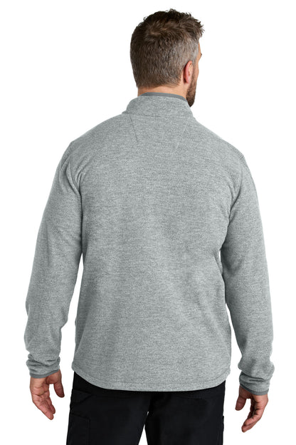 Custom Embroidered Carhartt Textured Full-Zip Fleece Jacket CT106416,Heather Grey