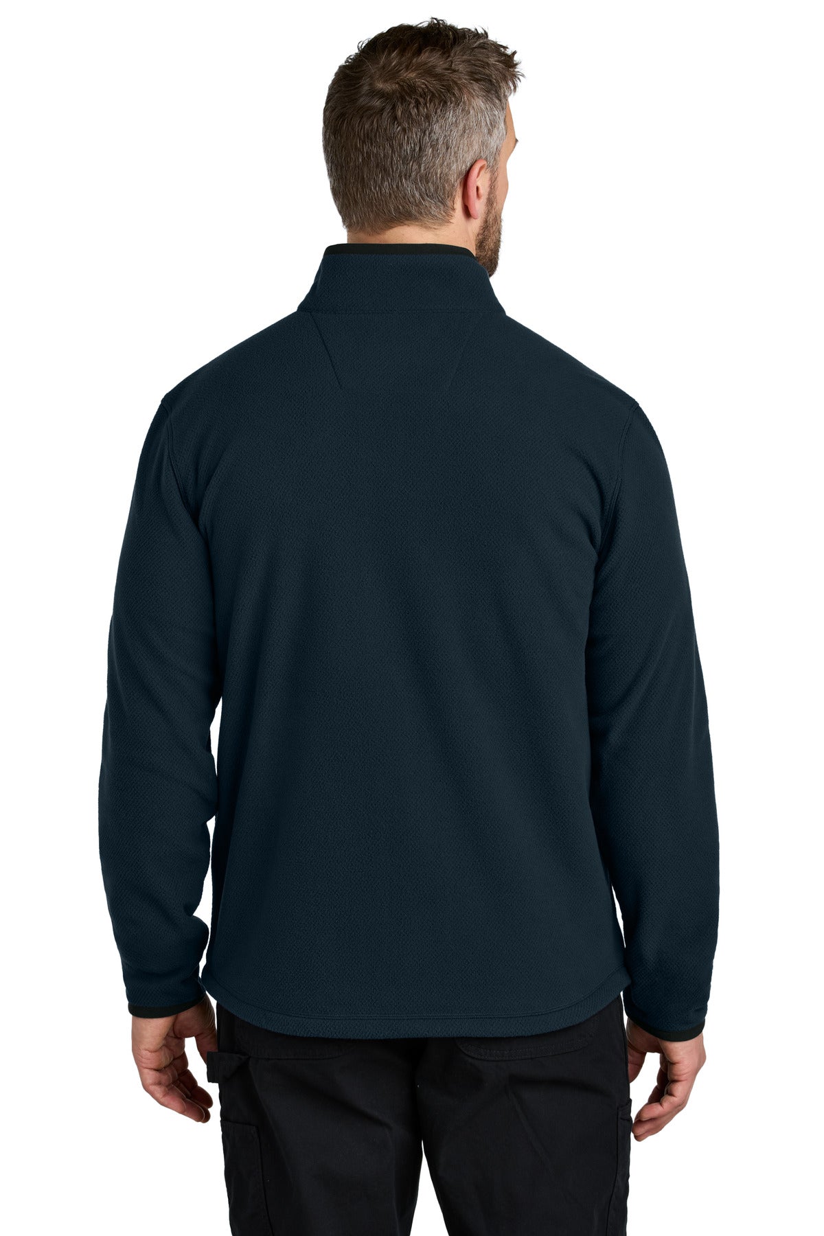 Custom Embroidered Carhartt Textured Full-Zip Fleece Jacket CT106416,Navy