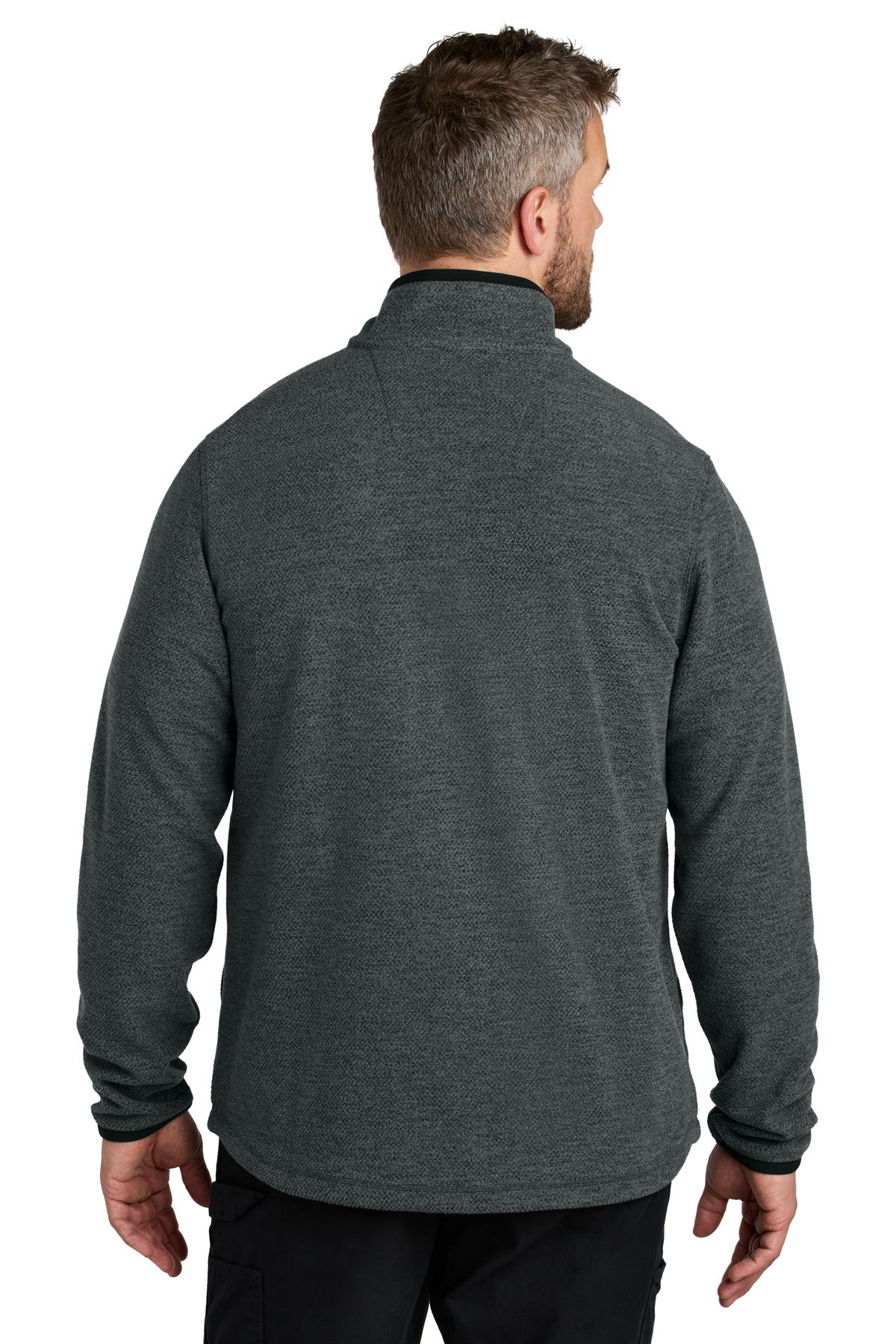 Custom Embroidered Carhartt Textured 1/2-Zip Fleece Jacket CT106417,Carbon Heather