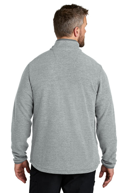 Custom Embroidered Carhartt Textured 1/2-Zip Fleece Jacket CT106417,Heather Grey