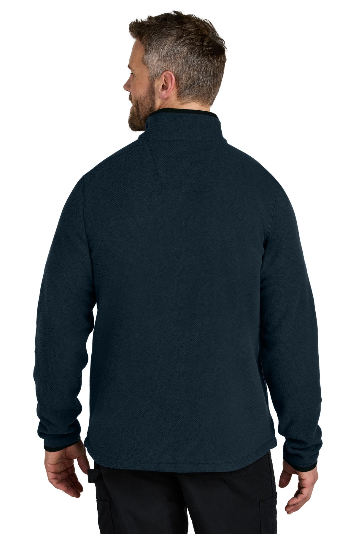 Custom Embroidered Carhartt Textured 1/2-Zip Fleece Jacket CT106417,Navy
