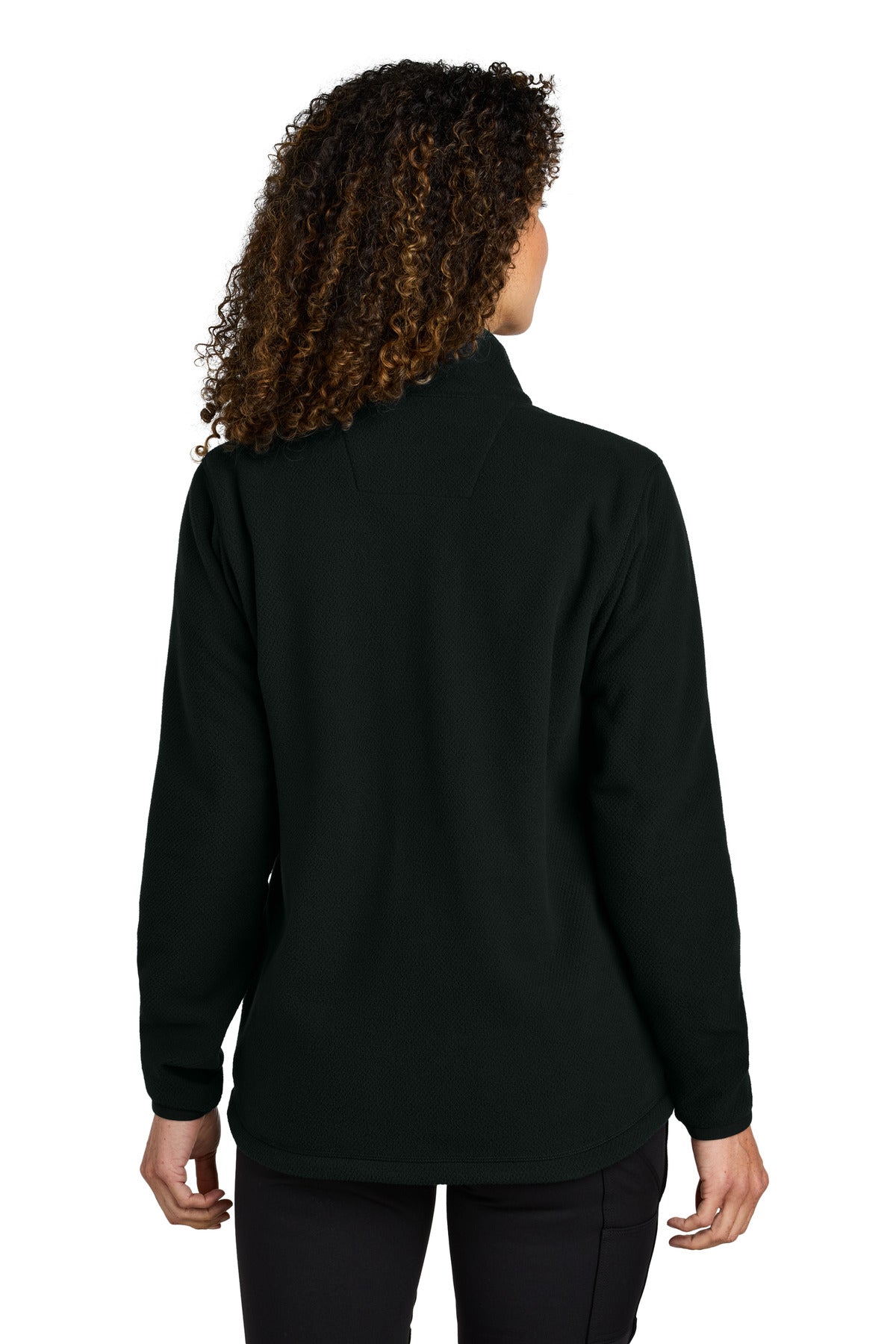 Custom Embroidered Carhartt Women's Textured Full-Zip Fleece Jacket CT106419,Black
