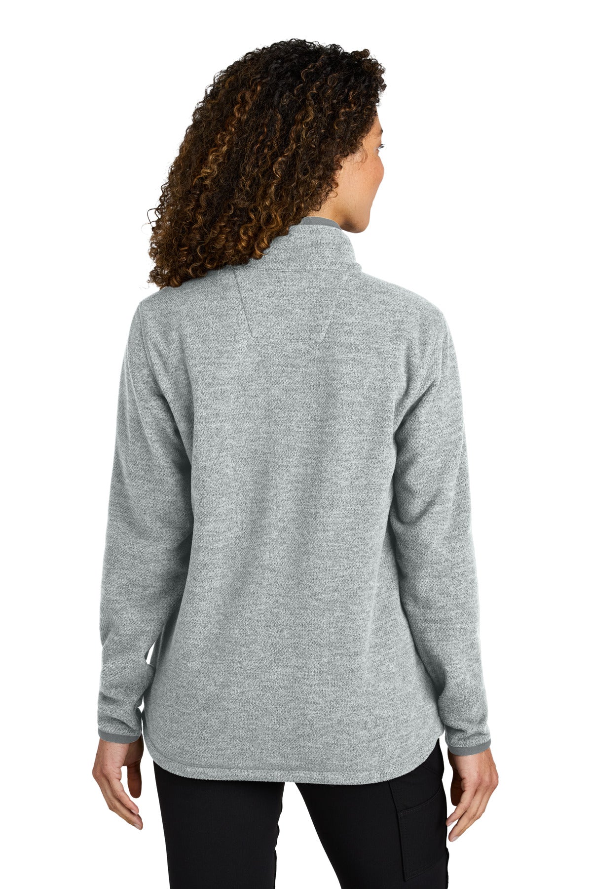 Custom Embroidered Carhartt Women's Textured Full-Zip Fleece Jacket CT106419,Heather Grey