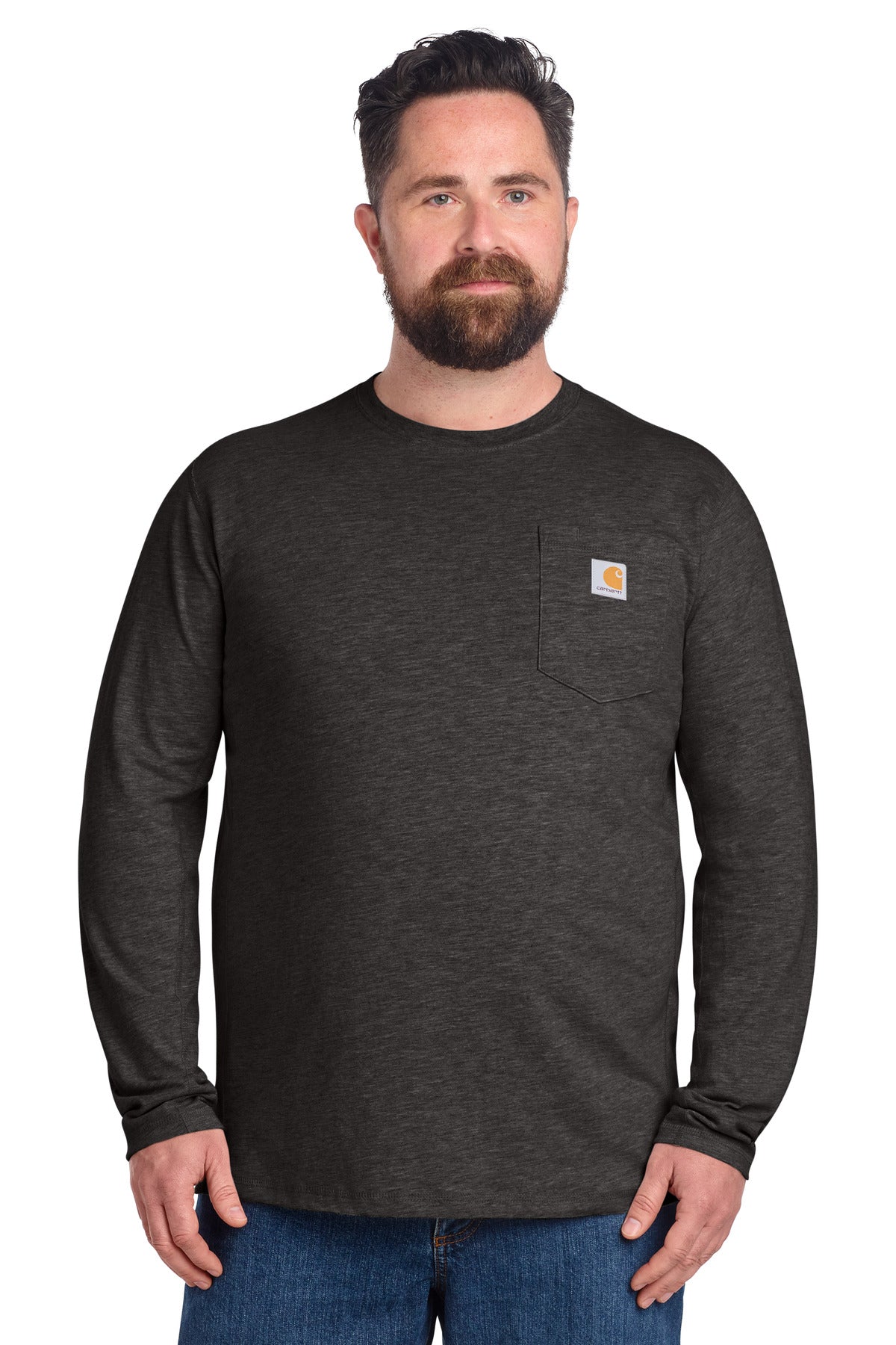 Custom Embroidered Carhartt T-Shirts  in Carbon Heather