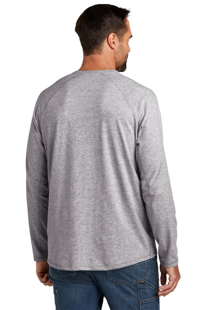 Custom Embroidered Carhartt Force Long Sleeve Pocket T-Shirt CT106656,Heather Grey