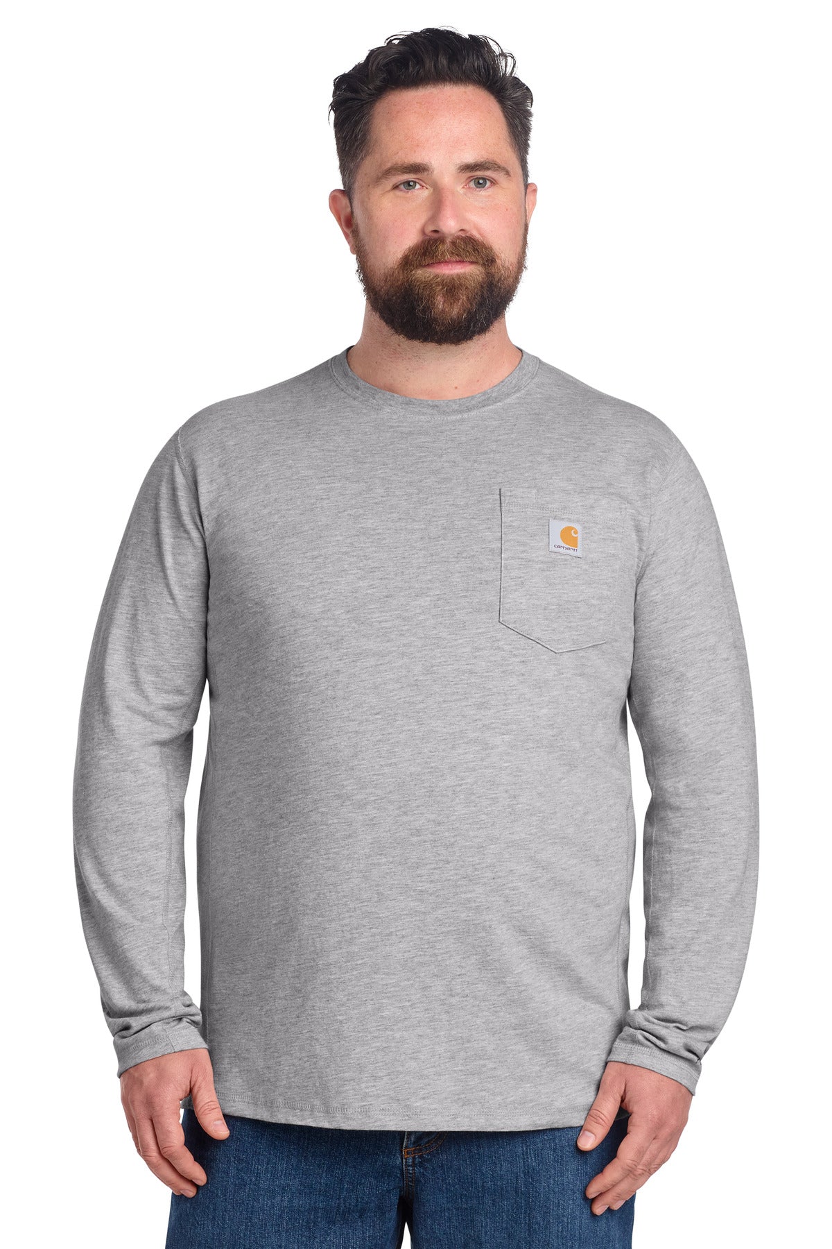 Custom Embroidered Carhartt T-Shirts  in Heather Grey
