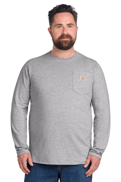 Custom Embroidered Carhartt T-Shirts  in Heather Grey
