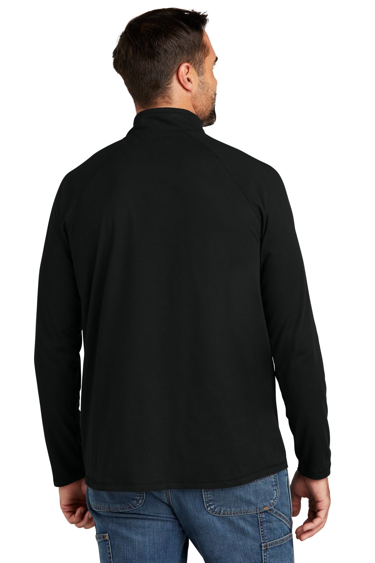 Custom Embroidered Carhartt Force 1/4-Zip Long Sleeve T-Shirt CT106660,Black