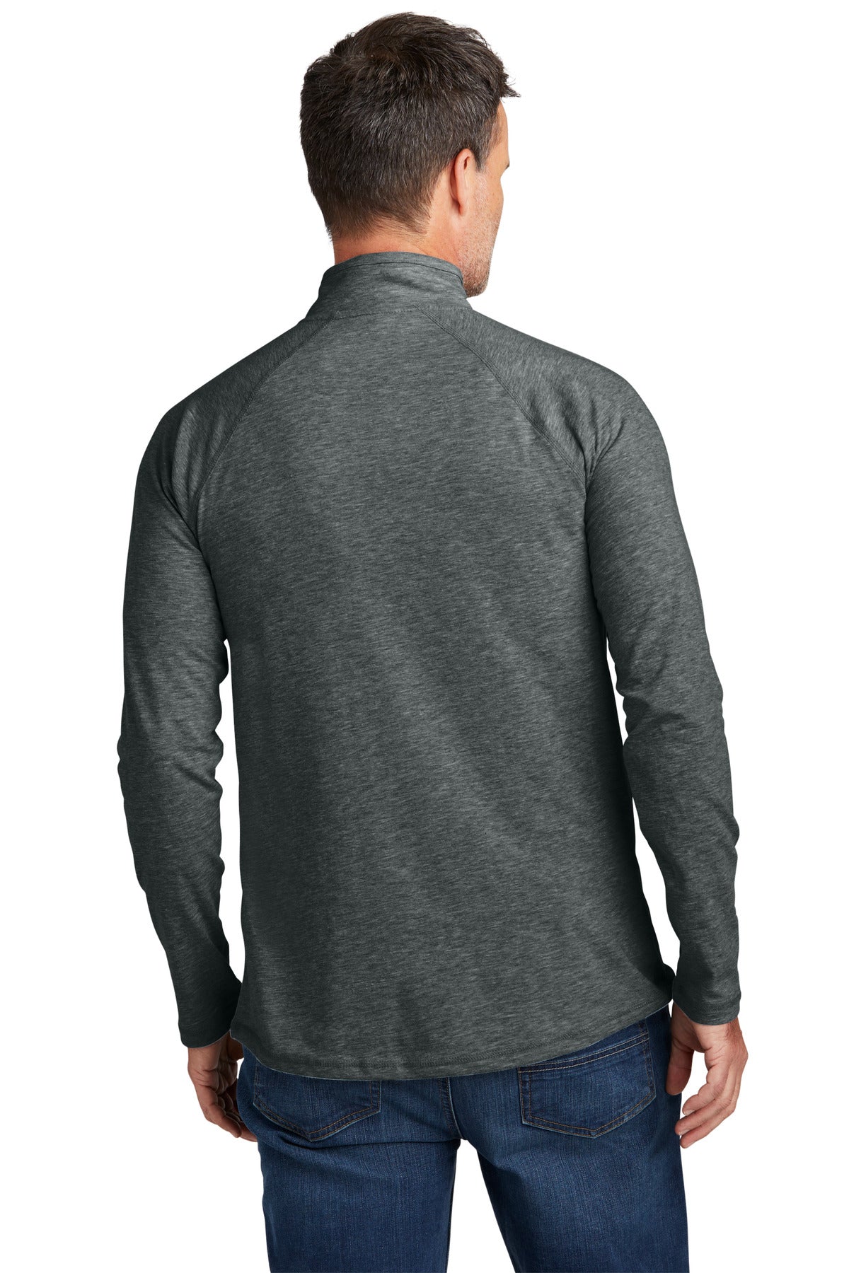 Custom Embroidered Carhartt Force 1/4-Zip Long Sleeve T-Shirt CT106660,Carbon Heather