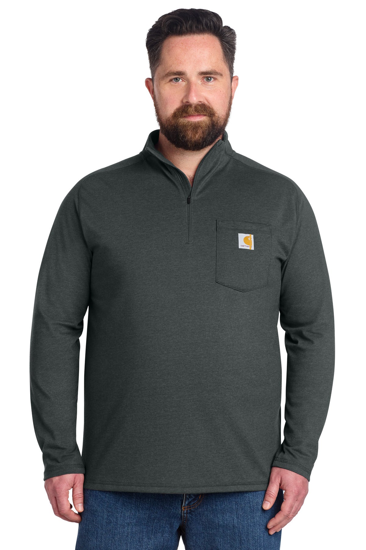 Custom Embroidered Carhartt T-Shirts  in Carbon Heather