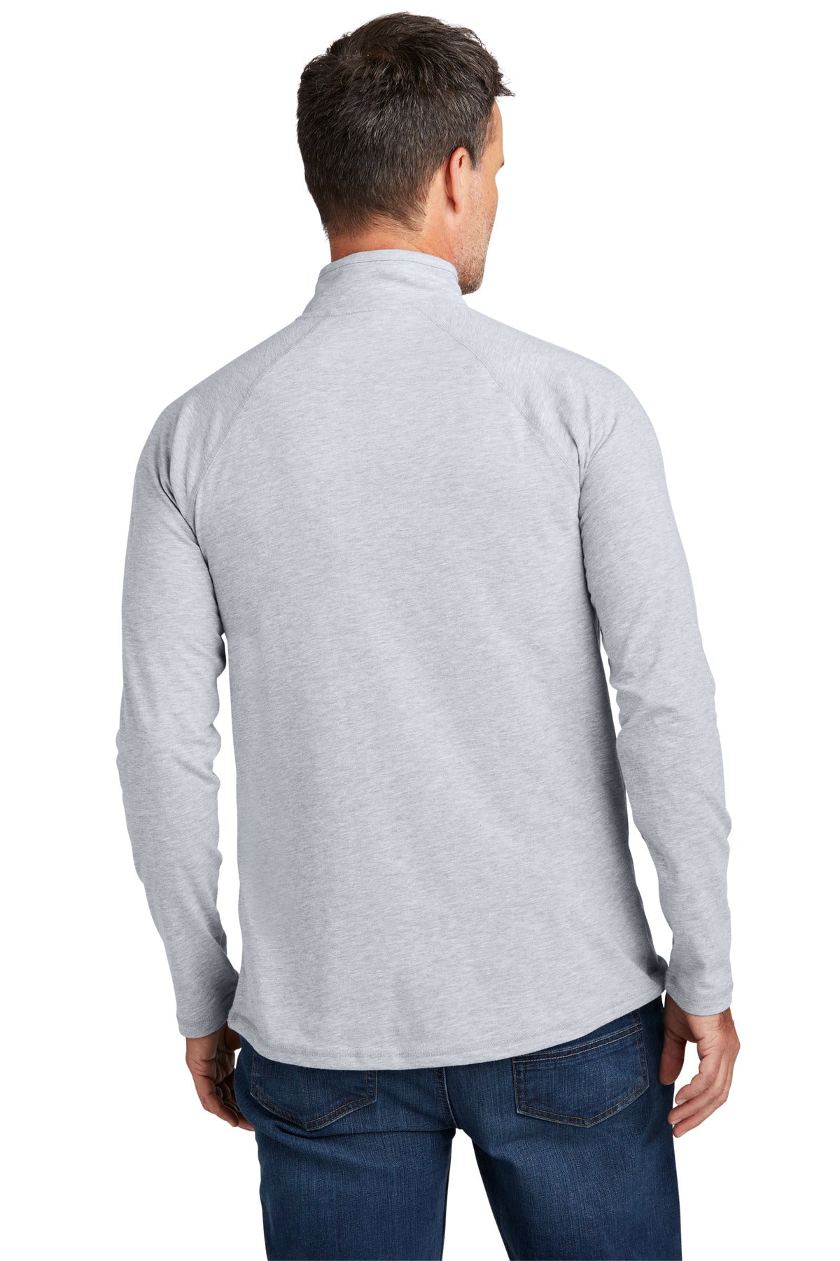 Custom Embroidered Carhartt Force 1/4-Zip Long Sleeve T-Shirt CT106660,Heather Grey