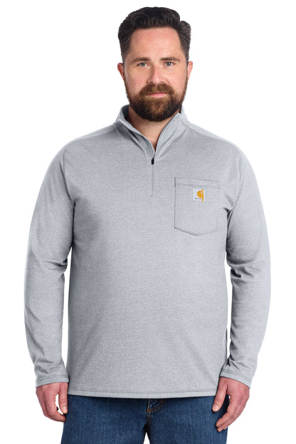 Custom Embroidered Carhartt T-Shirts  in Heather Grey