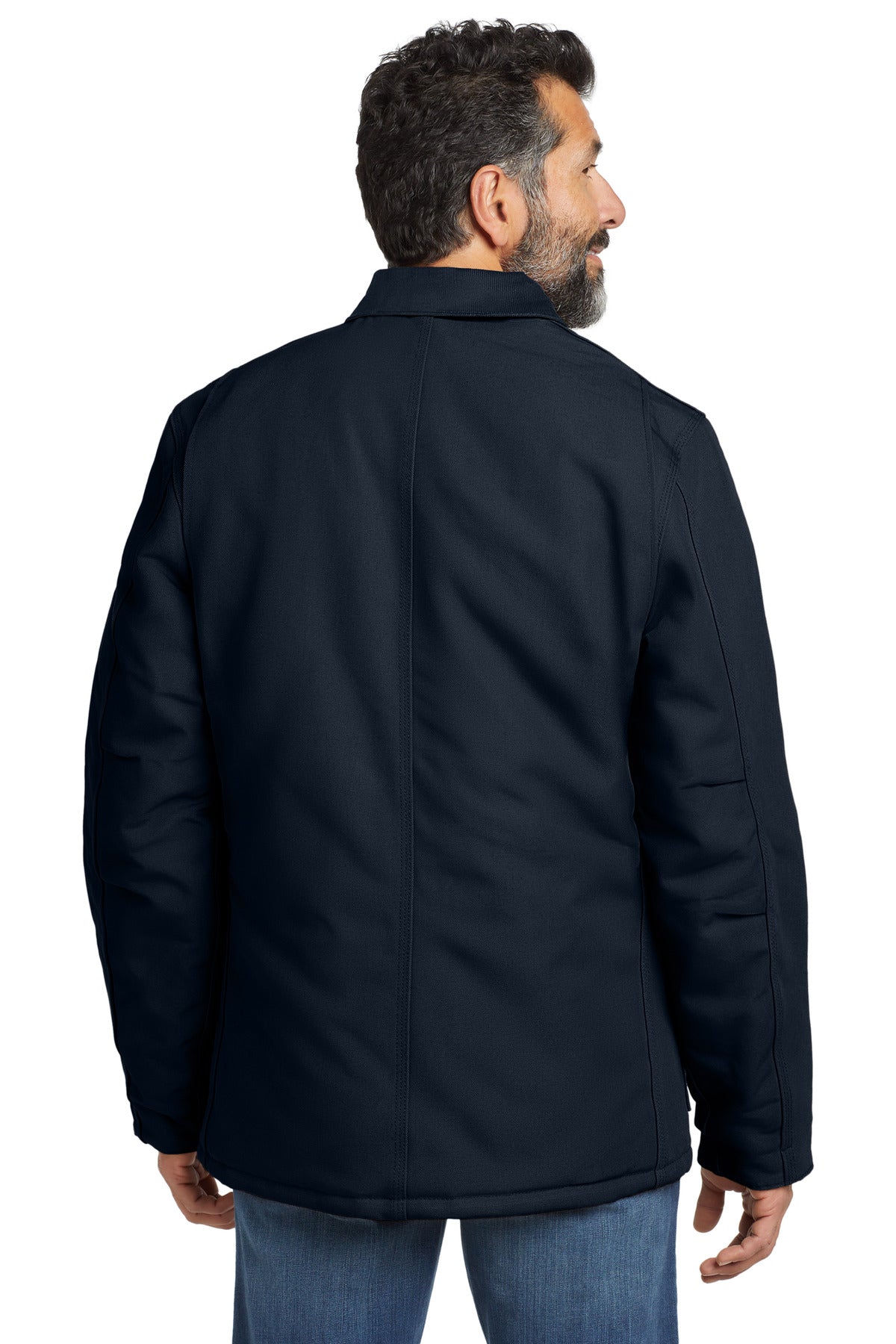 Custom Embroidered Carhartt  Duck Traditional Coat. CT106674,Dark Navy
