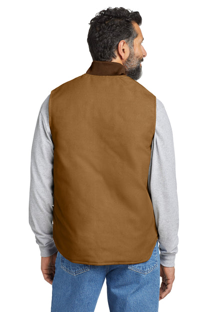 Custom Embroidered Carhartt  Duck Vest. CT106676,Carhartt Brown