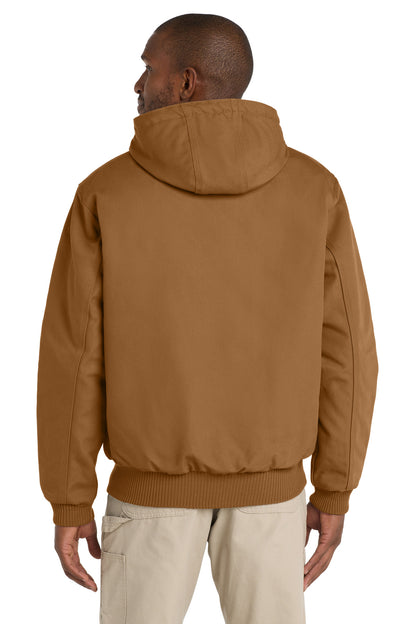 Custom Embroidered Carhartt  Quilted-Flanne-Lined Duck Active Jac. CT106677,Carhartt Brown