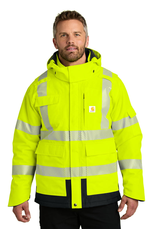 Custom Embroidered Carhartt Outerwear in Brite Lime
