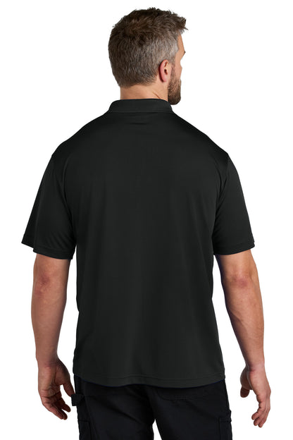 Custom Embroidered Carhartt Force Snag-Resistant Pocket Polo CT106880,Black