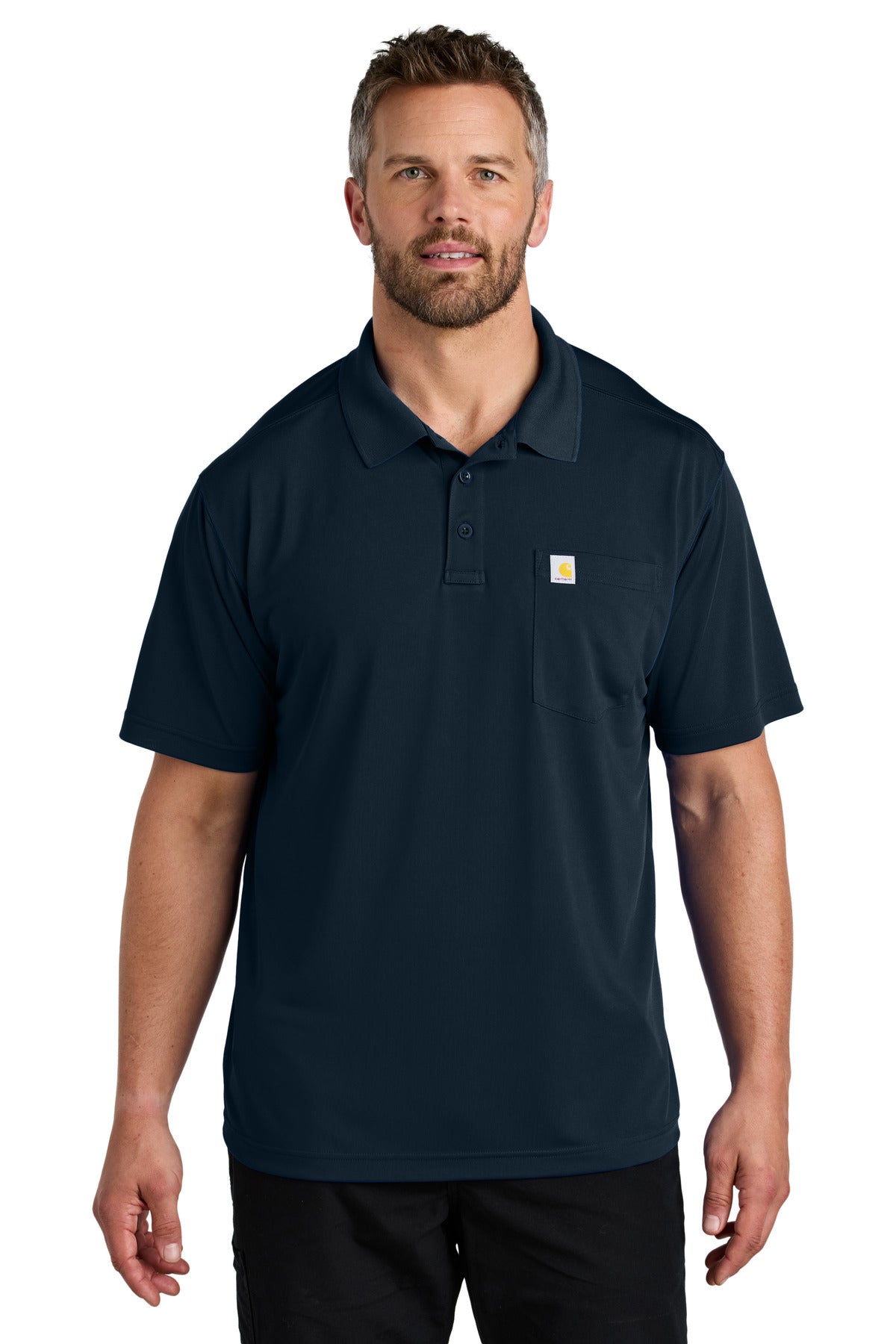 Custom Embroidered Carhartt Polos/Knits in Navy