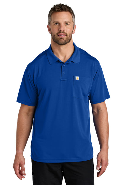 Custom Embroidered Carhartt Polos/Knits in Royal Glass Blue