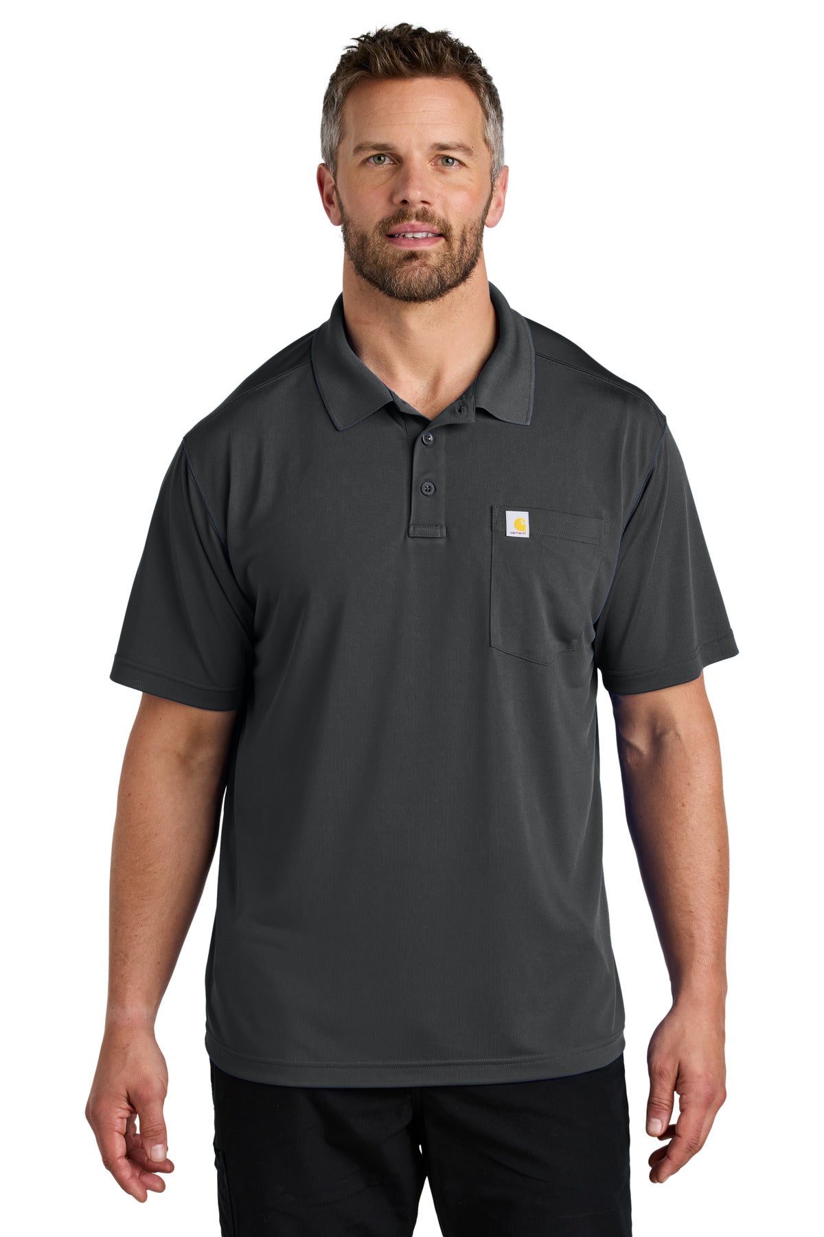 Custom Embroidered Carhartt Polos/Knits in Shadow Grey