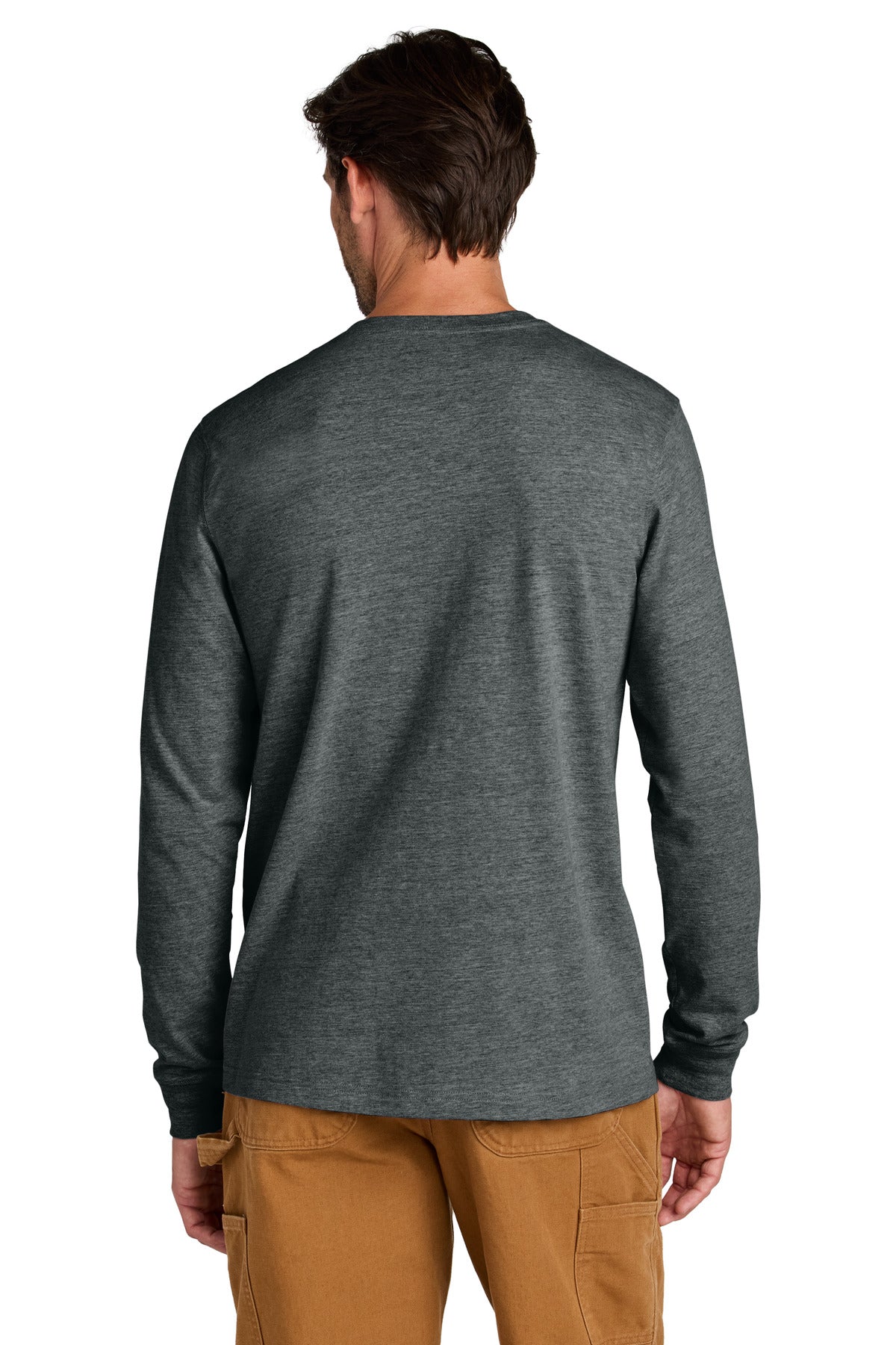 Custom Embroidered Carhartt Long Sleeve T-Shirt CT106921,Carbon Heather