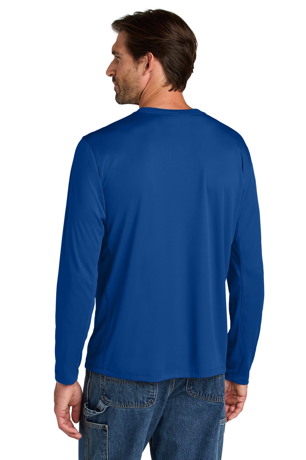 Custom Embroidered Carhartt Force Sun Defender Long Sleeve T-Shirt CT106972,Royal Glass Blue