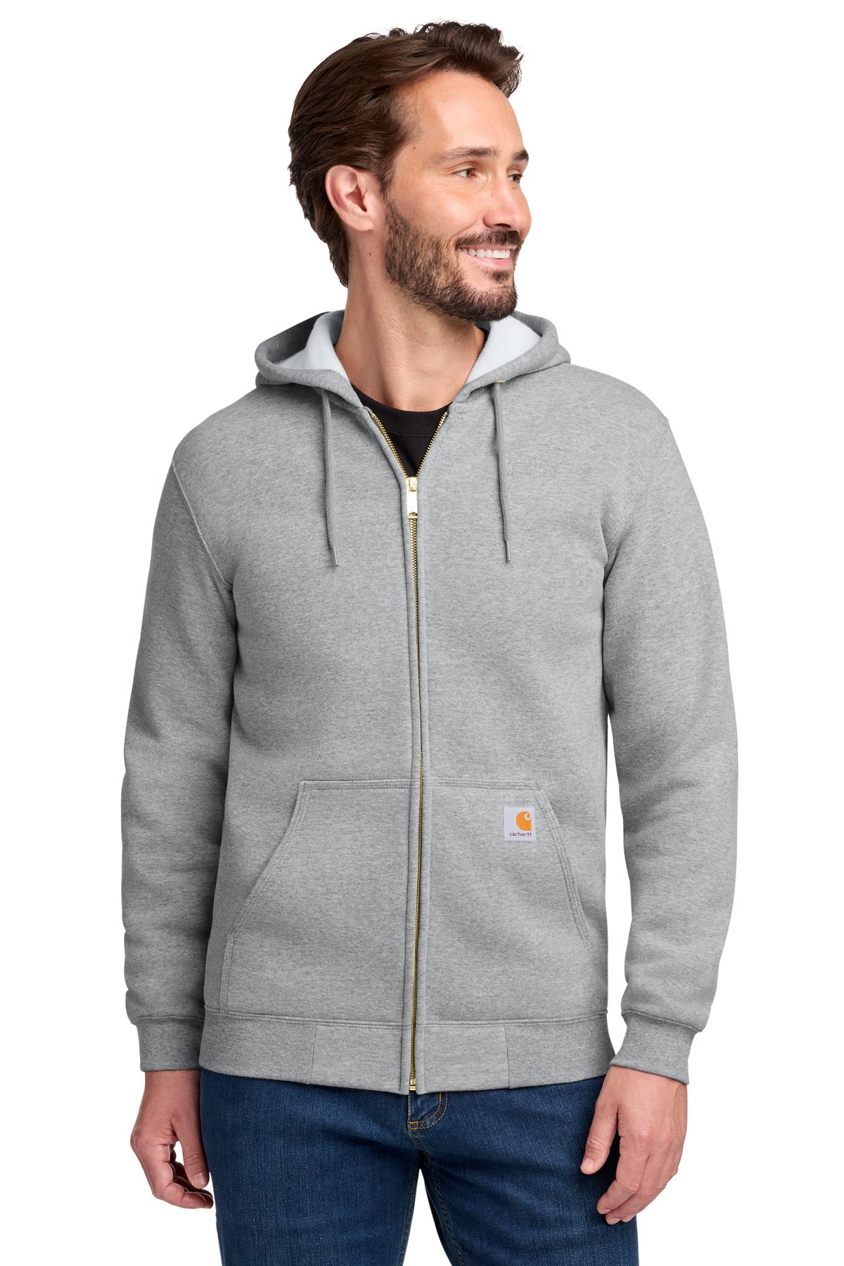 Custom Embroidered Carhartt Sweatshirts/Fleece in Heather Grey