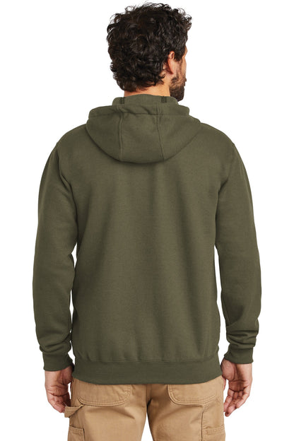 Custom Embroidered Carhartt  Midweight Hooded Zip-Front Sweatshirt. CTK122,Moss