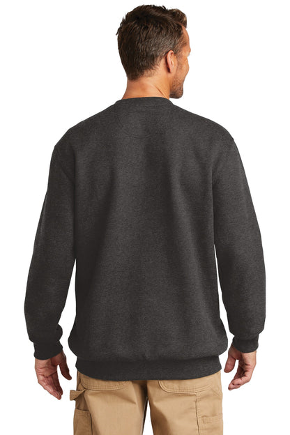 Custom Embroidered Carhartt  Midweight Crewneck Sweatshirt. CTK124,Carbon Heather