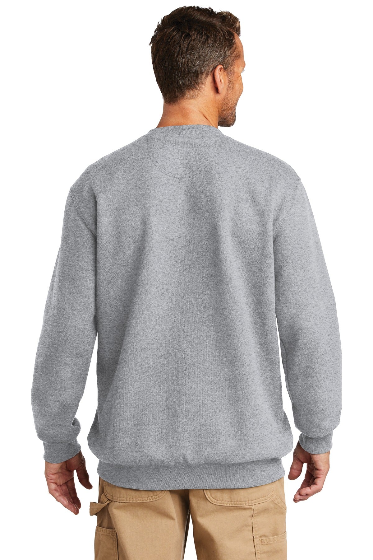 Custom Embroidered Carhartt  Midweight Crewneck Sweatshirt. CTK124,Heather Grey