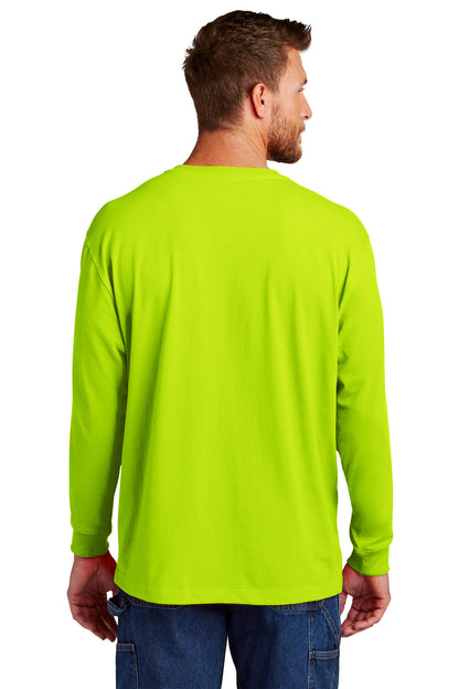 Custom Embroidered Carhartt  Workwear Pocket Long Sleeve T-Shirt. CTK126,Brite Lime