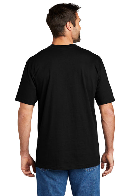 Custom Embroidered Carhartt Short Sleeve Henley T-Shirt CTK84,Black