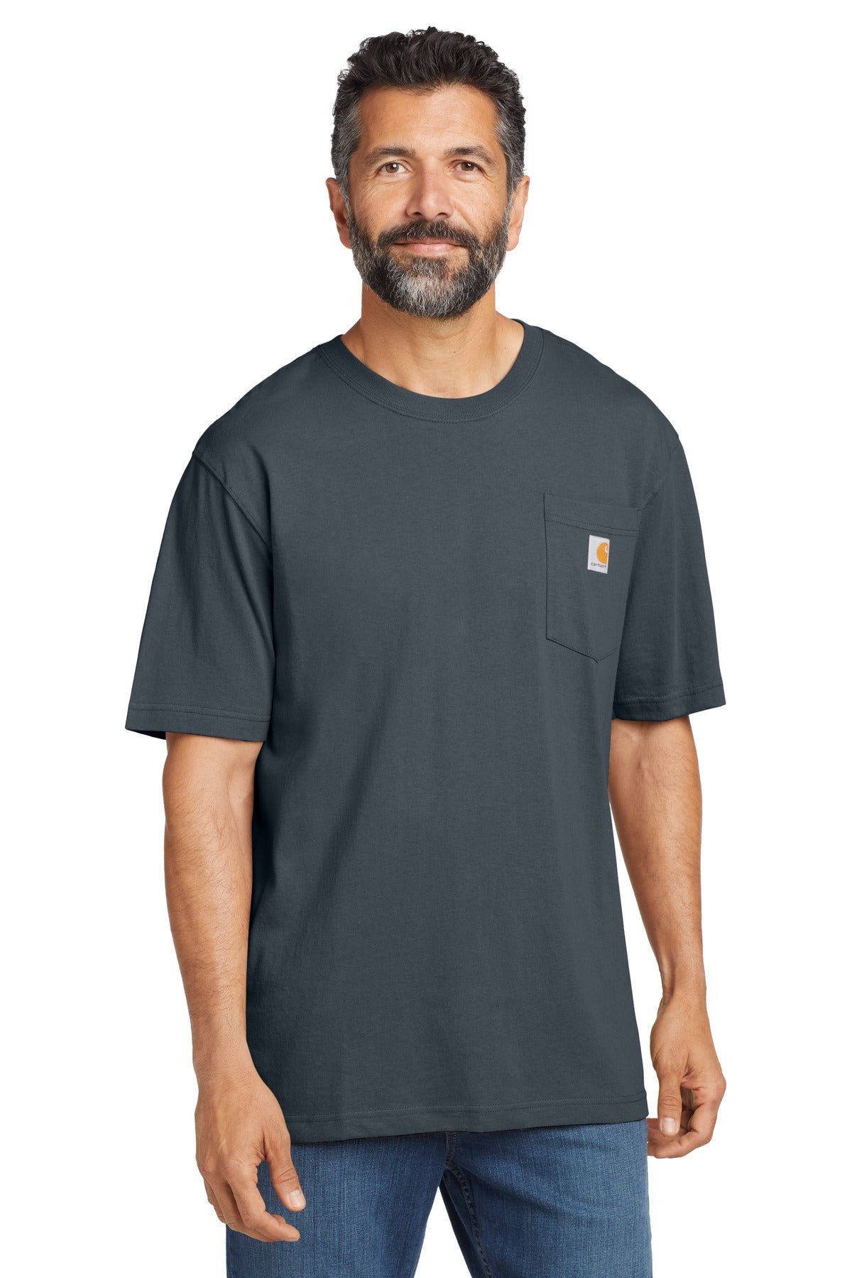 Custom Embroidered Carhartt T-Shirts  in Bluestone