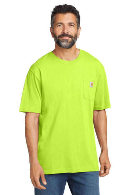 Custom Embroidered Carhartt T-Shirts  in Brite Lime