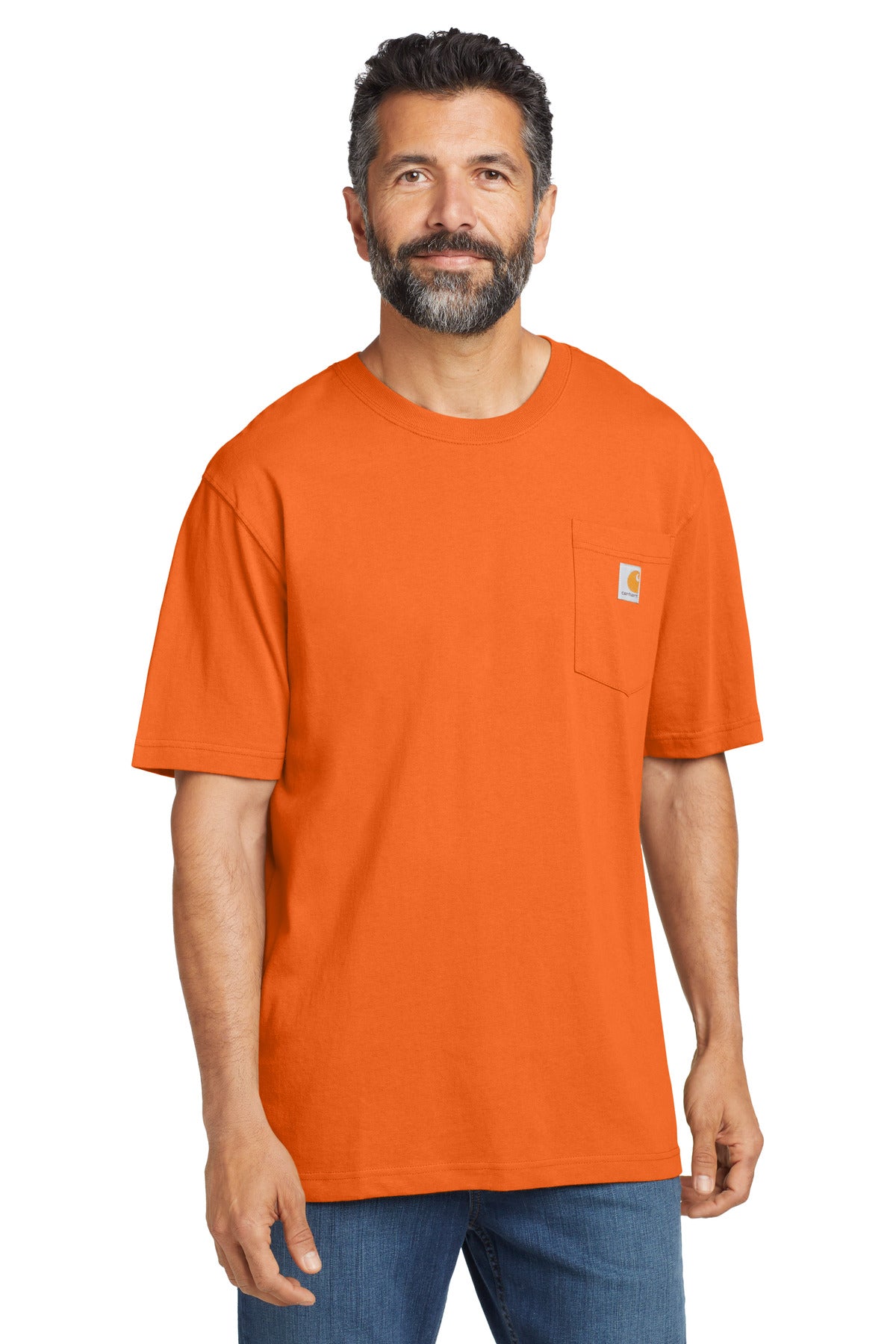 Custom Embroidered Carhartt T-Shirts  in Brite Orange