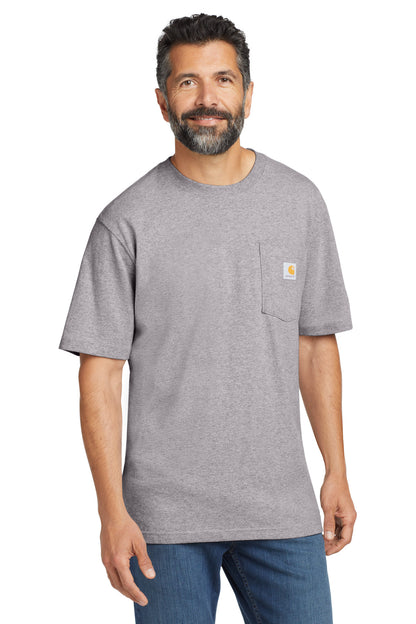 Custom Embroidered Carhartt T-Shirts  in Heather Grey