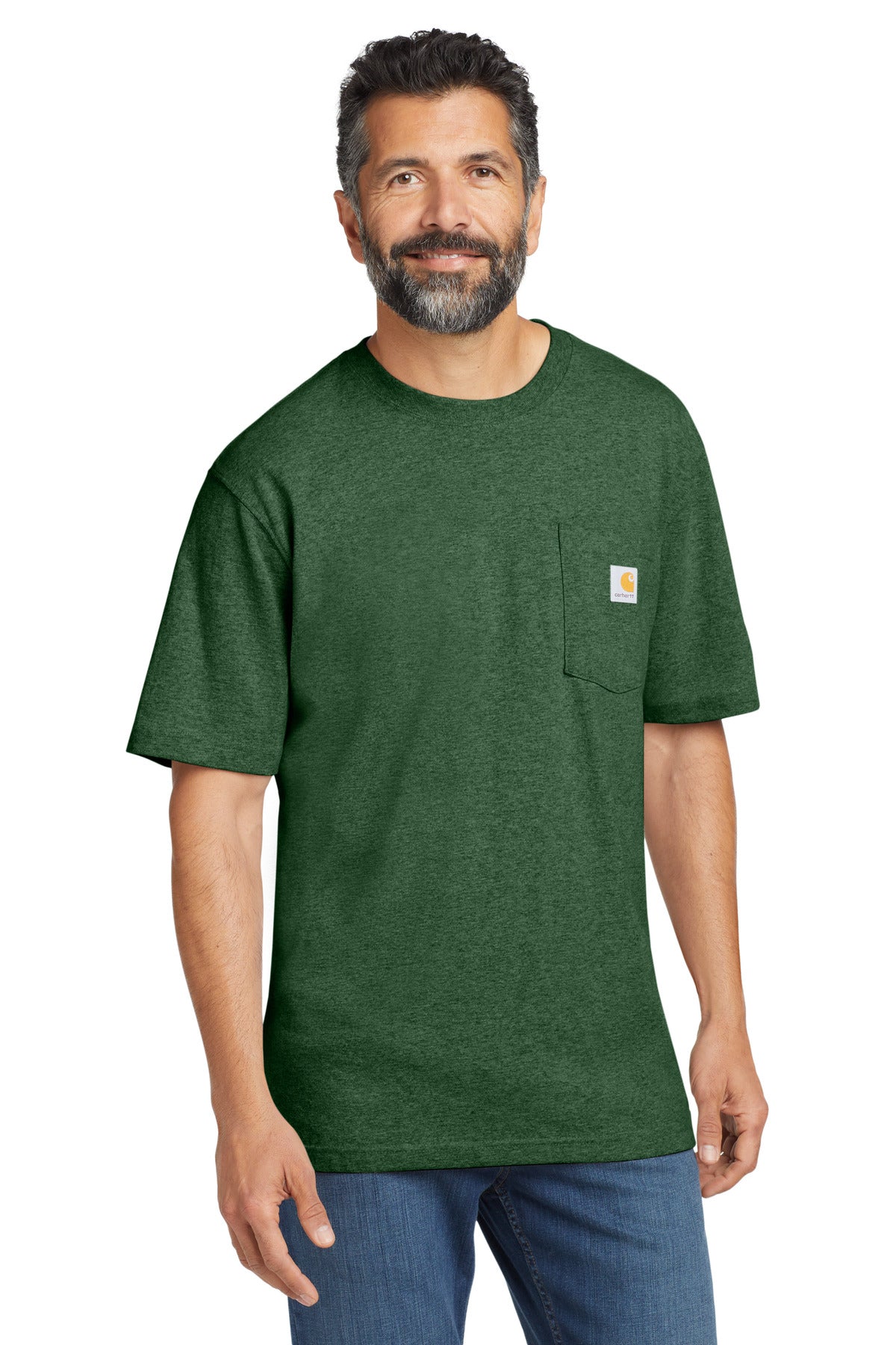 Custom Embroidered Carhartt T-Shirts  in North Woods Heather