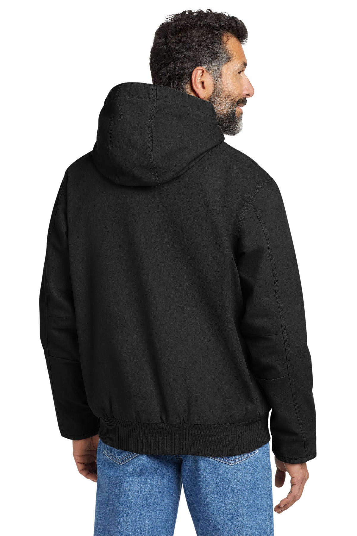 Custom Embroidered Carhartt Tall Washed Duck Active Jac. CTT104050,Black