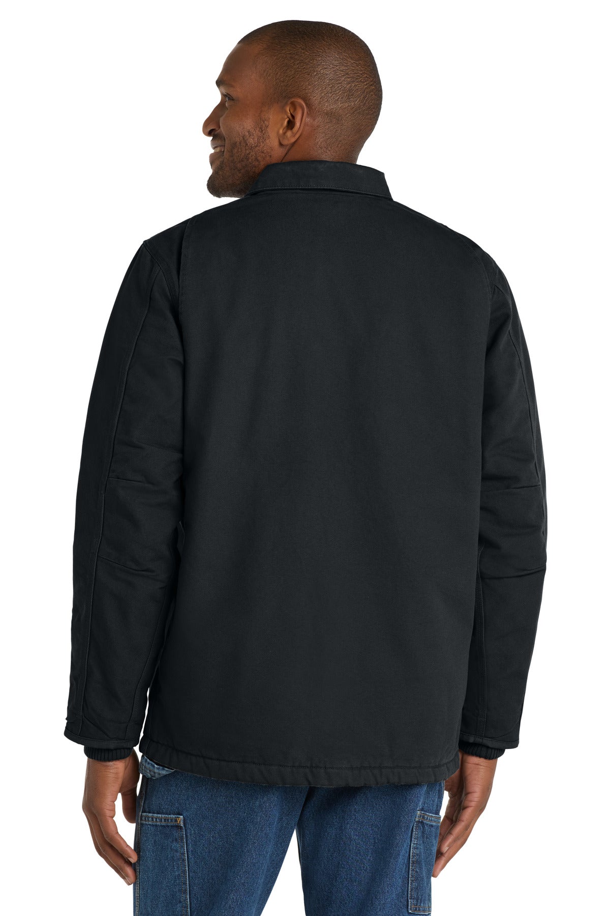 Custom Embroidered Carhartt Tall Sherpa-Lined Coat CTT104293,Black