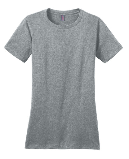 Custom Embroidered District T-Shirts  in Heathered Steel