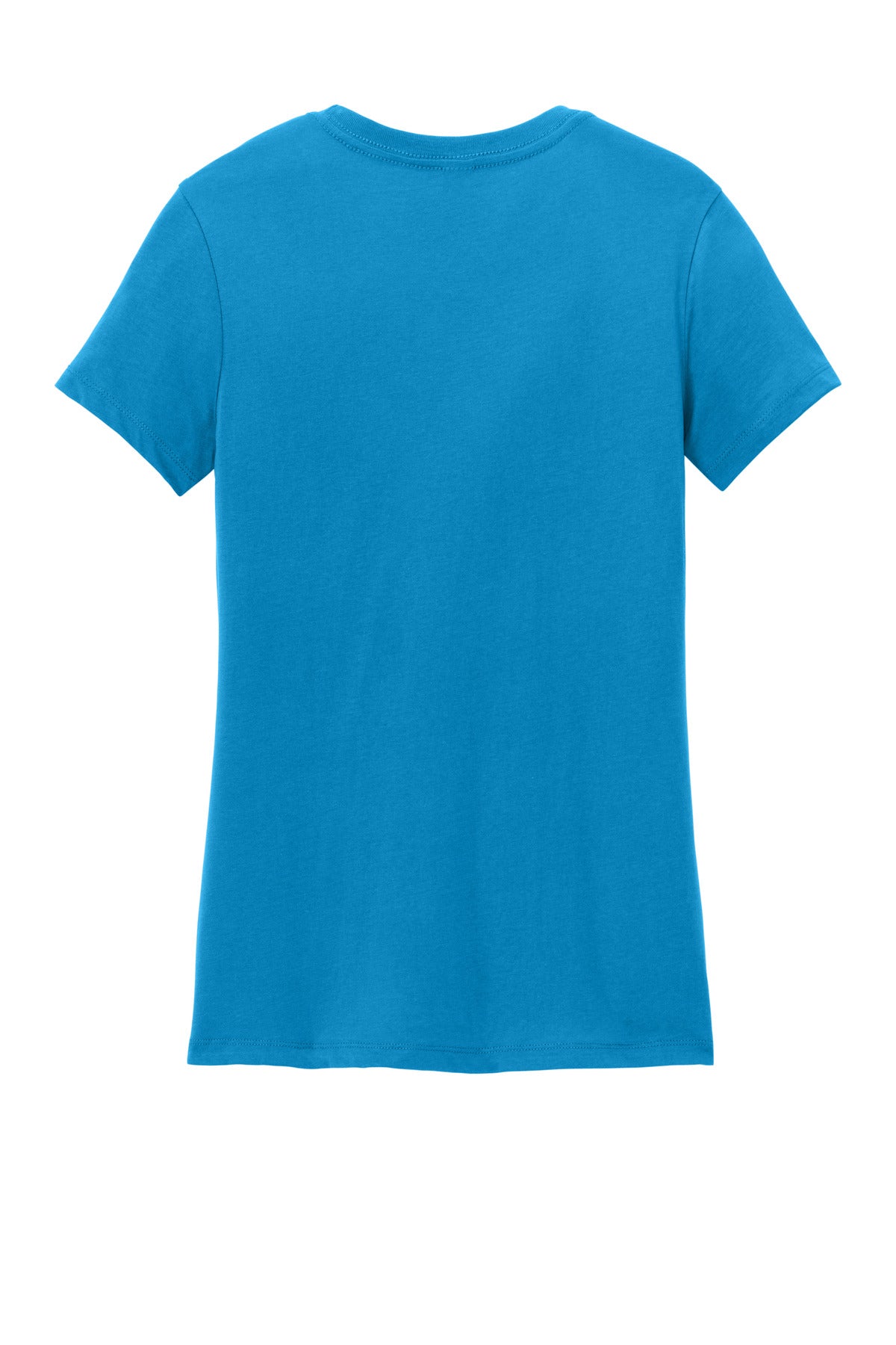 Custom Embroidered District T-Shirts  in Bright Turquoise