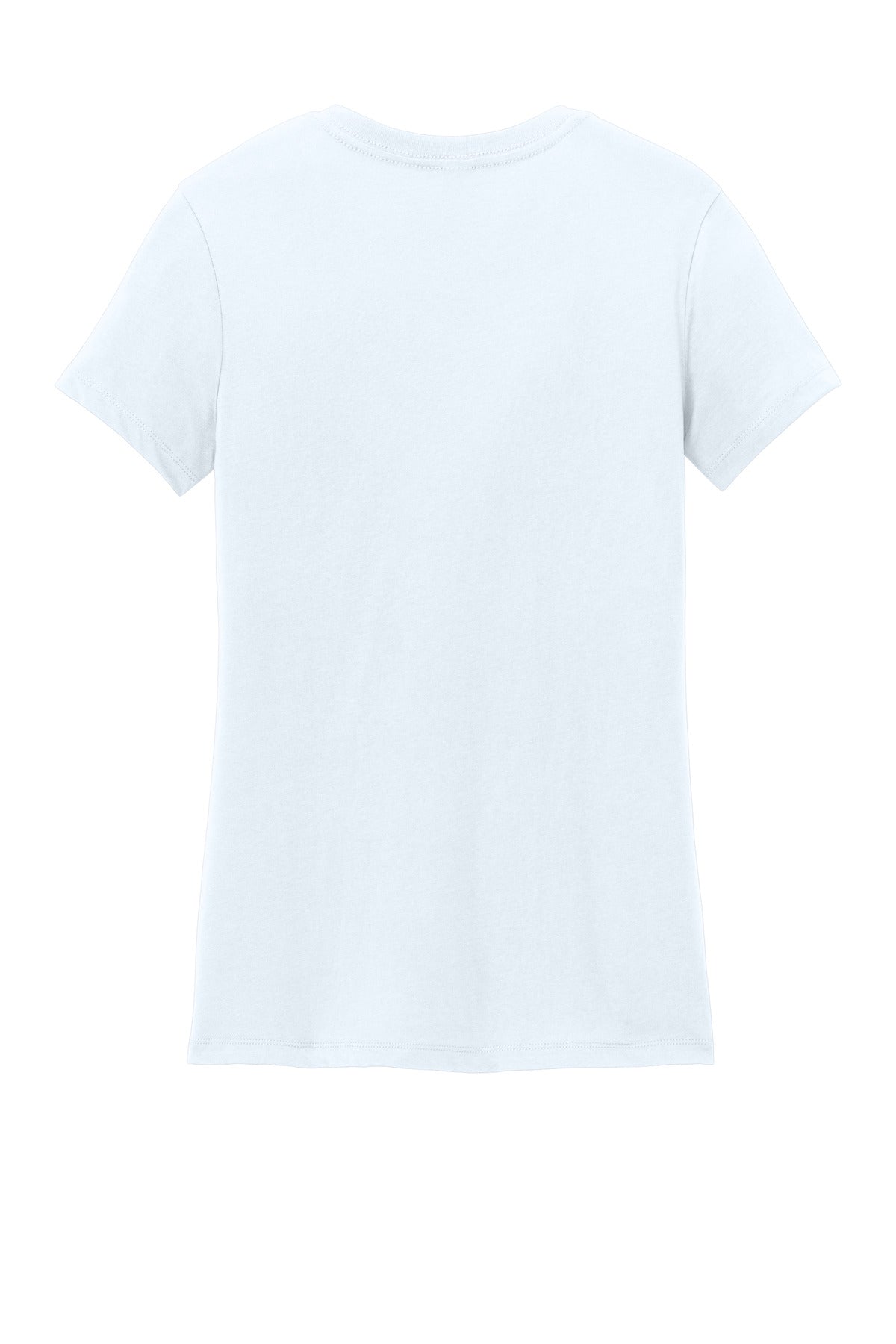 Custom Embroidered District T-Shirts  in Bright White